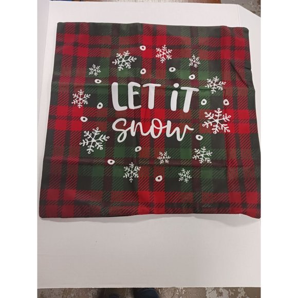 Mohawk Let It Snow Throw Pillow Zippered Cover Design on Both Sides 19" x 19" - Picture 1 of 3
